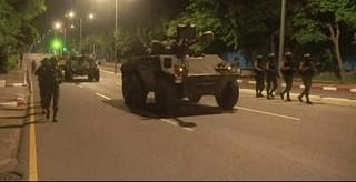 Junta troops in Yangon city