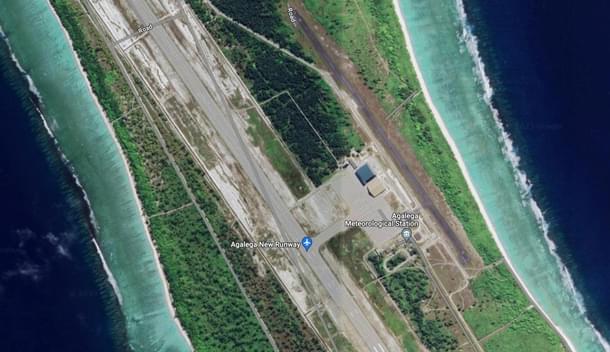 The new runway built on Agalega Island.