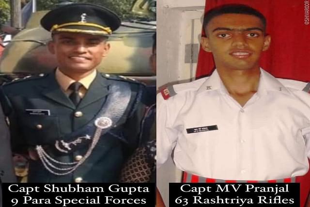 Captain MV Pranjal and Captain Shubham Gupta lost their lives in the Rajouri encounter. (Pic via X @ShivAroor)