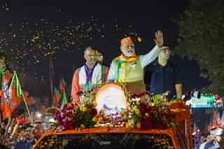 PM Narendra Modi during Jaipur road show