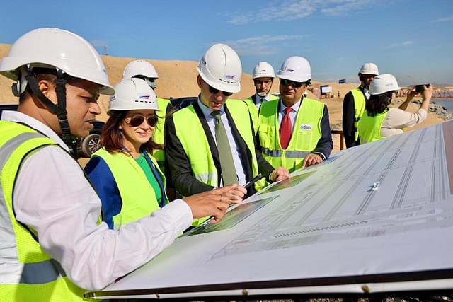 DFC CEO Scott Nathan and U.S. Ambassador to Sri Lanka Julie Chung at West Container Terminal  site in the Port of Colombo