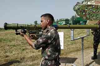 An Indian Army soldier with Igla MANPADS. (Pic via X @neeraj_rajput)