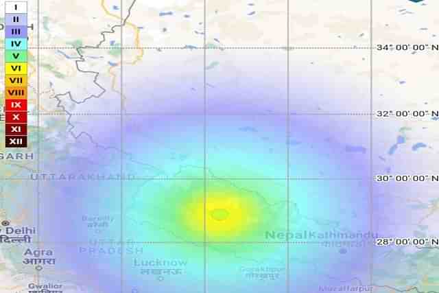 According to National Centre for Seismology, magnitude of earthquake was 5.6 on Richter scale.