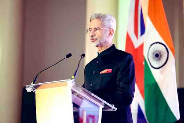 S Jaishankar addressing the Indian Community at the Diwali reception in London. 
