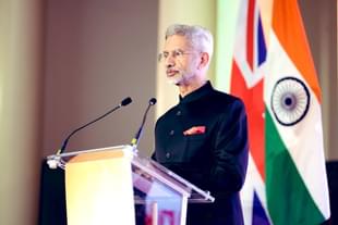 S Jaishankar addressing the Indian Community at the Diwali reception in London.