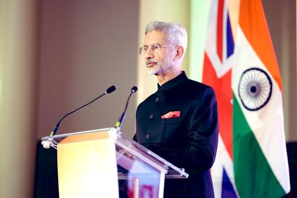 S Jaishankar addressing the Indian Community at the Diwali reception in London.