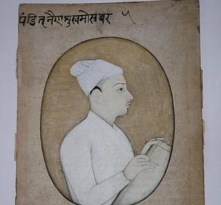 Nainsukh self-portrait as a young man (Wikimedia Commons)