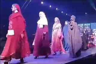 Catwalk in burqa