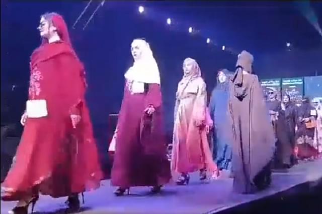 Catwalk in burqa