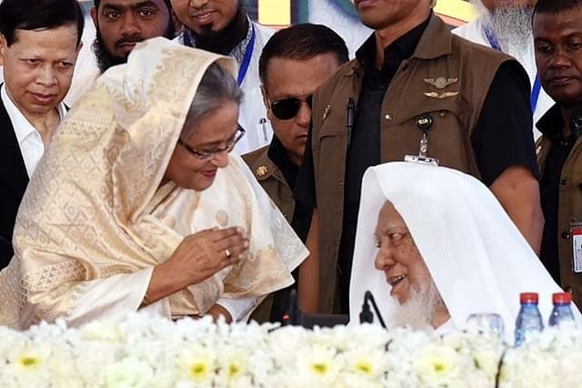 Sheikh Hasina with Hefazat-e-Islami chief Allama Shafi in November 2018