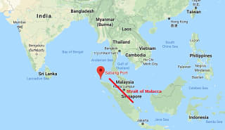 Malacca Strait on map (Eurasian Times)