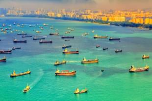 The Malacca Strait, a narrow sea passage between Malaysia and Singapore, currently serves as the shortest route linking the Asia-Pacific region to India and the Middle East. (Shutterstock)
