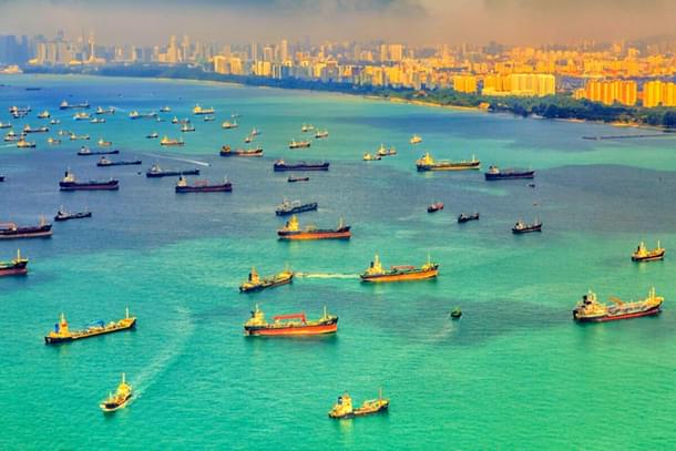 The Malacca Strait, a narrow sea passage between Malaysia and Singapore, currently serves as the shortest route linking the Asia-Pacific region to India and the Middle East. (Shutterstock)