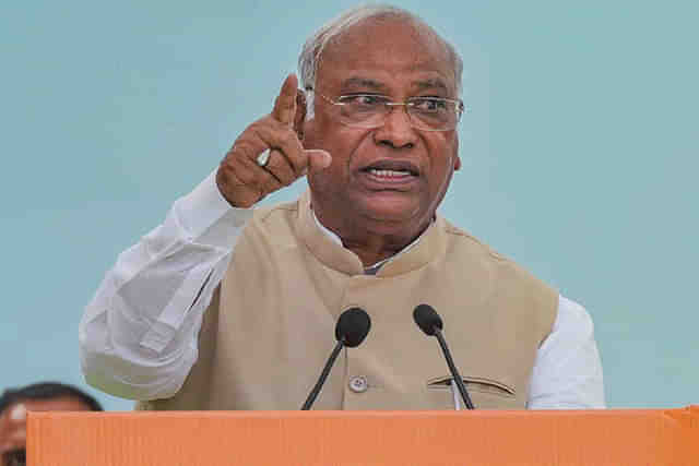 Congress party president Mallikarjun Kharge.