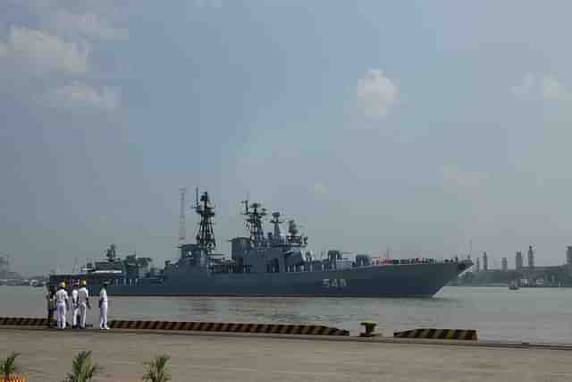 Russian Naval flotilla visiting Chittagong port, Bangladesh. (Pic via X @RussEmbDhaka)