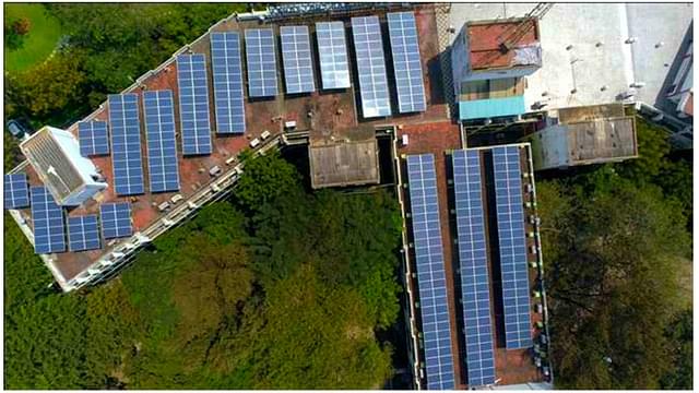 An Eagle eye view of the Rooftop Solar Power Plants installed at the Port (VOCPA)