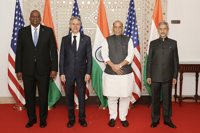 EAM S Jaishankar, Defence Minister Rajnath Singh with US Secretary of State Antony Blinken And Defence Secretary Lloyd Austin