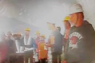 The camera was sent inside the tunnel through a six-inch pipe.
