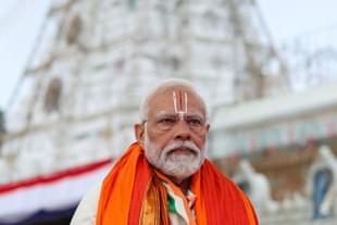 Prime Minister Narendra Modi At Sri Venkateswara Swamy Temple in Tirumala.