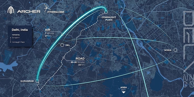 Delhi Connaught Place-to-Gurugram route by an electric air taxi will take just 7 minutes