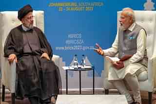 Iran President Seyyed Ebraham Raisi with Prime Minister Narendra Modi at the BRICS Summit 2023.