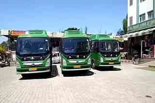 Electric bus service in Srinagar (PTI)