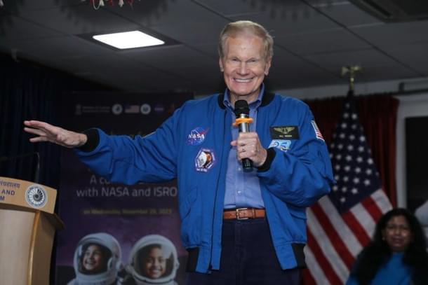 NASA administrator Bill Nelson speaking at the Visvesvaraya Industrial and Technological Museum in Bengaluru (Photo: vismuseum/X)