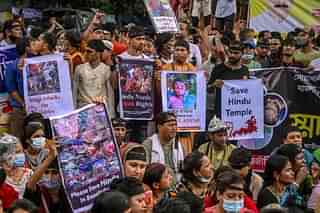 A demonstration demanding protection of Hindus in Bangladesh.