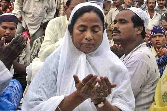 Mamata Banerjee offering namaz.