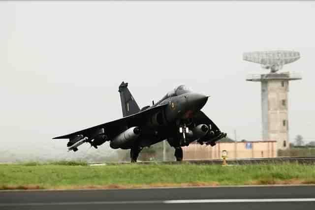 Hindustan Aeronautics Limited's (HAL) Light Combat Aircraft (LCA) Tejas fighter jet.