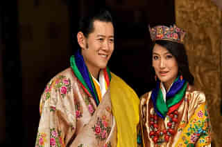 Bhutan's King Jigme Khesar Namgyel Wangchuck with his wife.