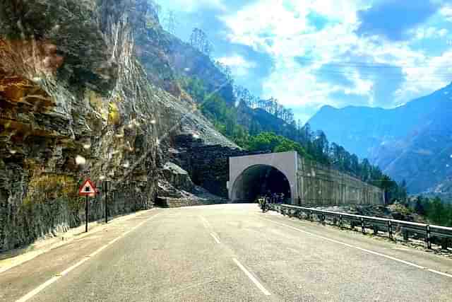 Badrinath stretch of Chardham road project. (@BHiren/X).