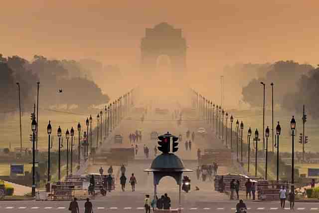 Delhi in the midst of deteriorating air quality crisis. 