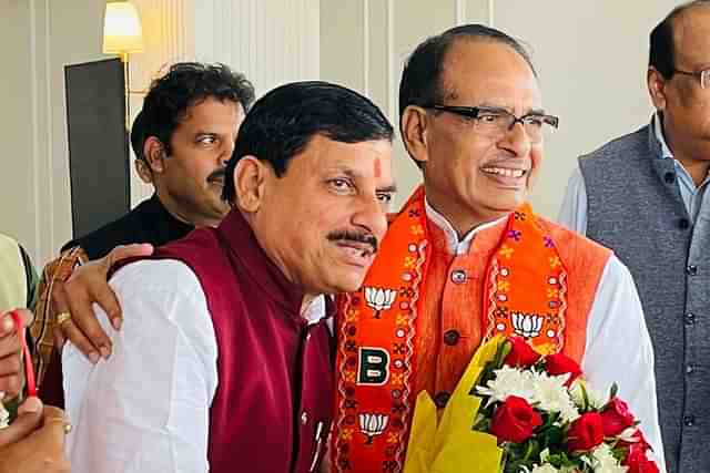 Dr Mohan Yadav with Shivraj Singh Chouhan