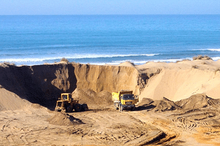 Beach sand mining