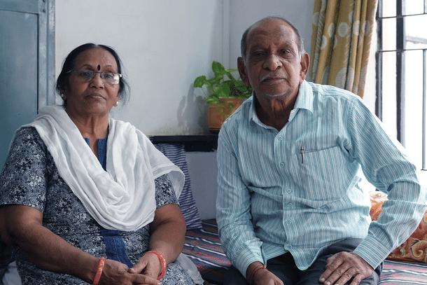 Nilkanth Bhatia and Mandakini Bhatia were two of the passengers in the Sabarmati Express on the fateful day. (Sharan Setty/Swarajya)