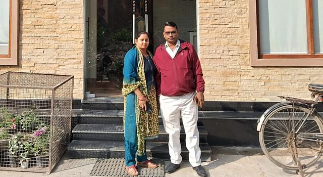 Laxmi and Ajay Srivastava at their newly opened guest house. (Source: Swarajya)