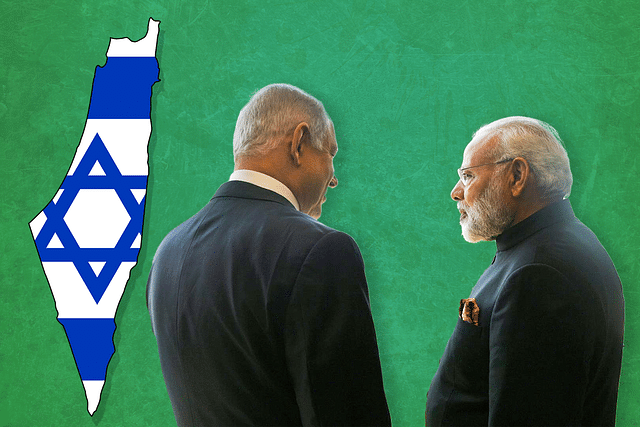 Israel’s PM Benjamin Netanyahu (L) and India’s PM Narendra Modi.