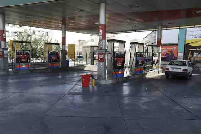 An abandoned gas station in Iran.