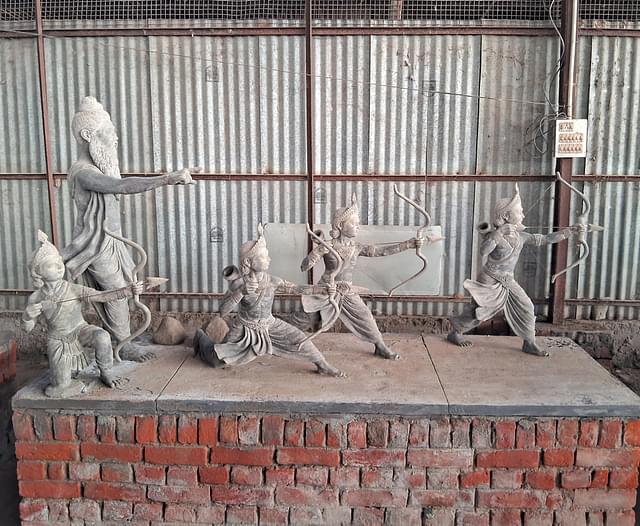 Translating shlokas from Bal Kand of Ram Katha into sculptures. (Source: Swarajya)