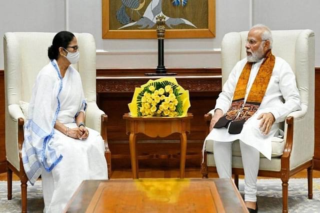 West Bengal Chief Minister Mamata Banerjee And Prime Minister Narendra Modi.