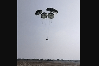 ADRDE-developed heavy airdrop platform demonstrating successful landing. (Picture via X @@hqwaciaf)