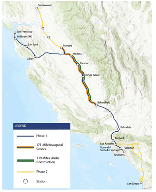 Proposed Alignment of California High-Speed Rail Service Project 