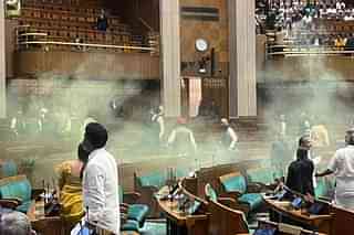 Yellow smoke released by intruders in Lok Sabha