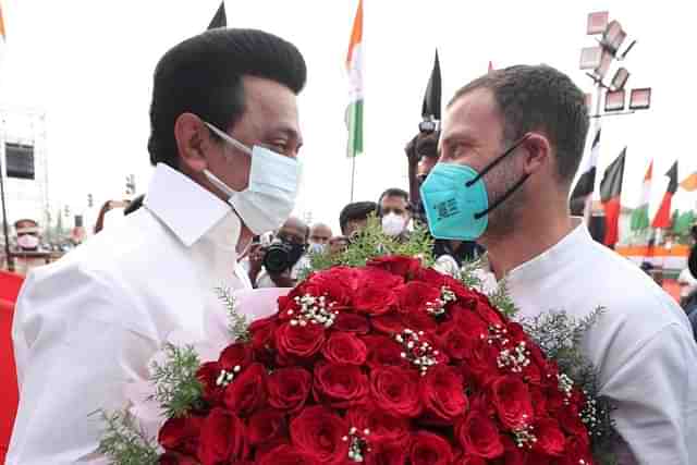 When M K Stalin met Congress leader Rahul Gandhi in June 2021 (Photo: M.K.Stalin/X)