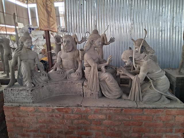 Translating shlokas from the Ram Katha into sculptures. (Source: Swarajya)