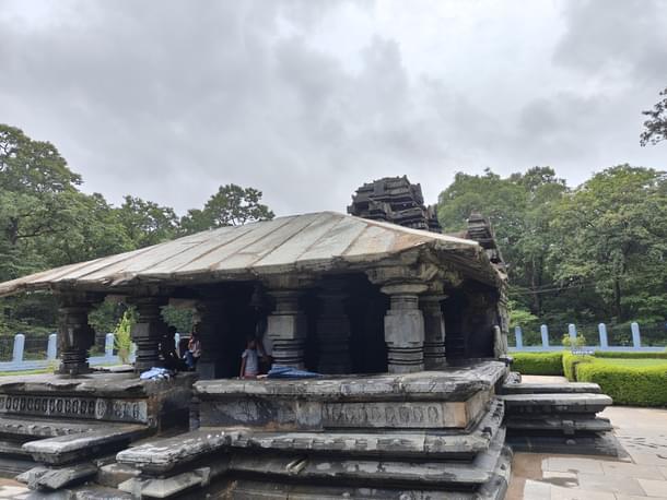 Front view of the Mahadev Temple.