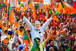 BJP flags at a rally. (Representative image)