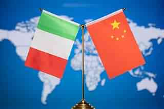 Italy and China flags