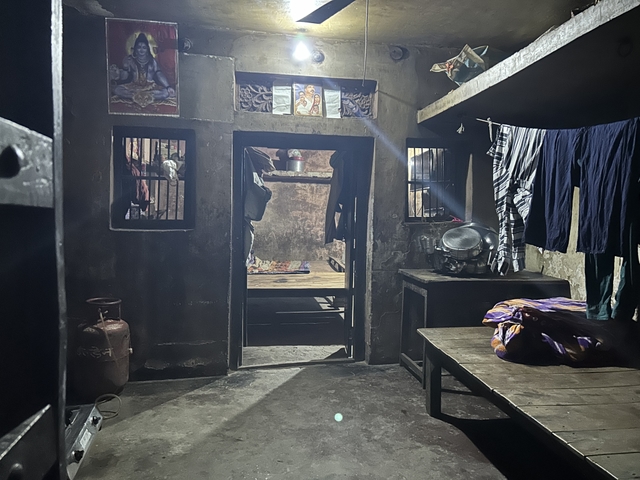 A view of the house Rajendra grew up in